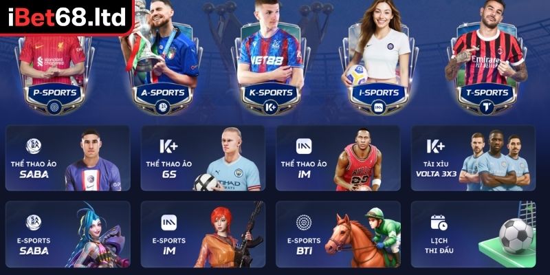 A-Sports iBet68 - Sảnh Thể Thao Đẳng Cấp Nhất Năm 2025 1 Khám phá sảnh A-Sports iBet68